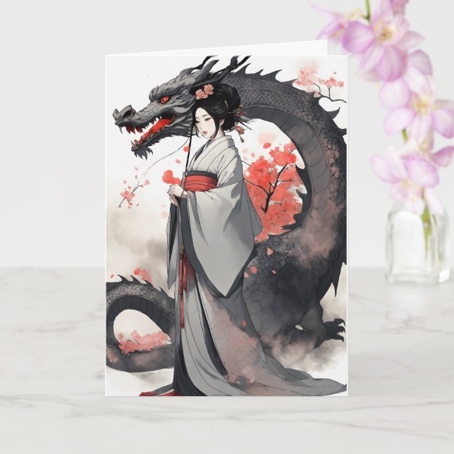 Year Of The Dragon 2024 Card (Orchid)