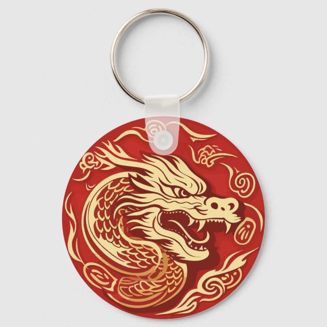 Year of the Dragon 2024 Chinese Lunar Year 2024 Keychain (Front)