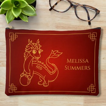 Year Of The Dragon 2024 Chinese Zodiac Accessory Pouch by Chibibi at Zazzle