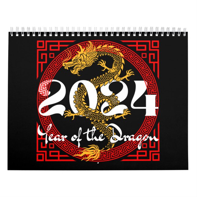 Year of the Dragon 2024 Chinese zodiac Calendar (Cover)