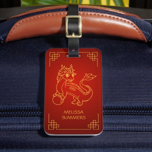 Year of the Dragon 2024 Chinese Zodiac Luggage Tag
