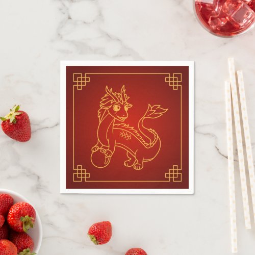 Year of the Dragon 2024 Chinese Zodiac Napkins