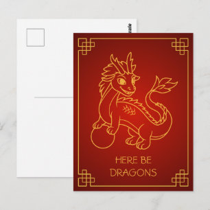 Year of the Dragon 2024 Chinese Zodiac Postcard
