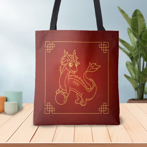 Year of the Dragon 2024 Chinese Zodiac Tote Bag