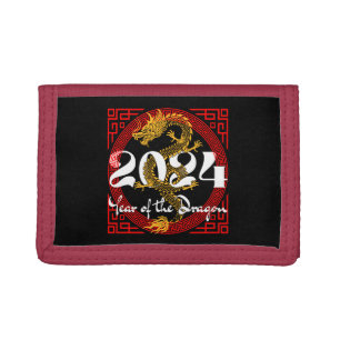 Year of the Dragon 2024 Chinese zodiac Tri-fold Wallet