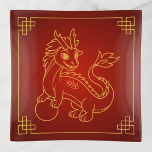 Year of the Dragon 2024 Chinese Zodiac Trinket Tray