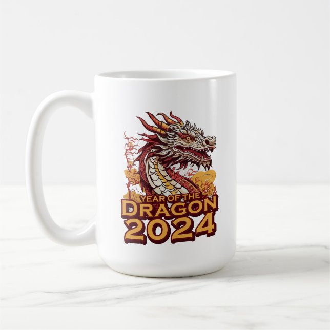 Year of the dragon 2024 coffee mug (Left)