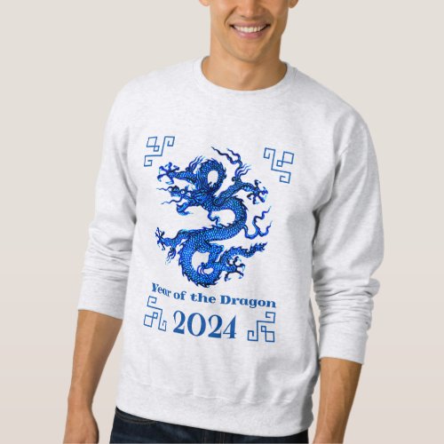 Year of the Dragon 2024 _ Deep Cobalt Blue Sweatshirt