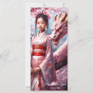 Year of the Dragon 2024 - Girl between Kirschblü