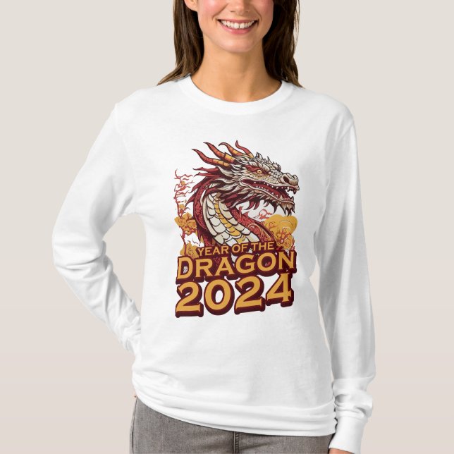 Year of the dragon 2024 Long Sleeve Women's T-Shirt (Front)