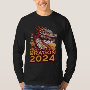 Year of the dragon 2024 Men's black long sleeve T-Shirt