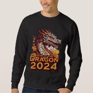 Year of the dragon 2024 men's black sweatshirt