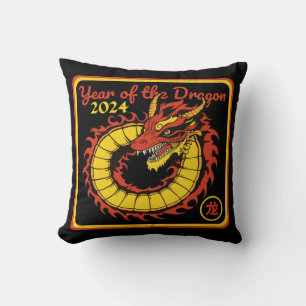 Year of the Dragon 2024 Throw Pillow
