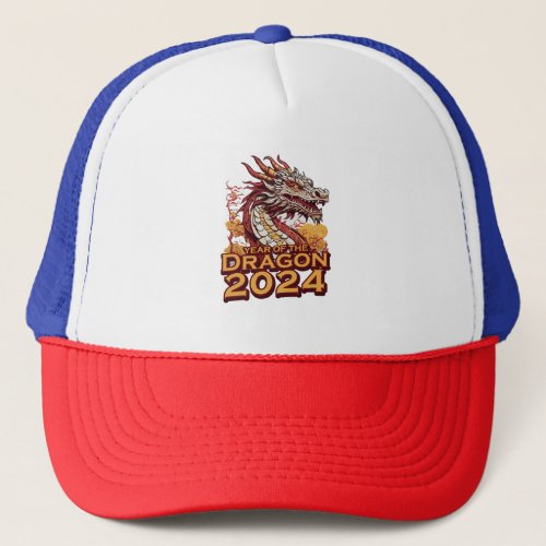 Year of the dragon 2024 trucker hat