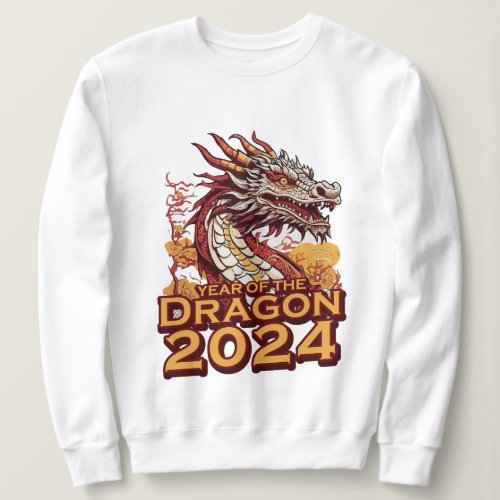 Year of the dragon 2024 Womens Sweater Dragon Sweatshirt