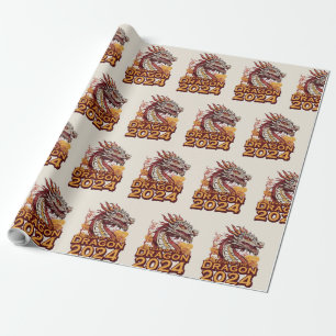 Year of the dragon 2024 wrapping papers, Dragon Wrapping Paper