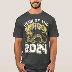 Year Of The Dragon 2024 Zodiac Chinese Lunar New Y T-Shirt