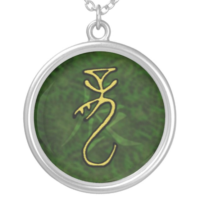 Year of the Dragon 2 Silver Plated Necklace (Front)