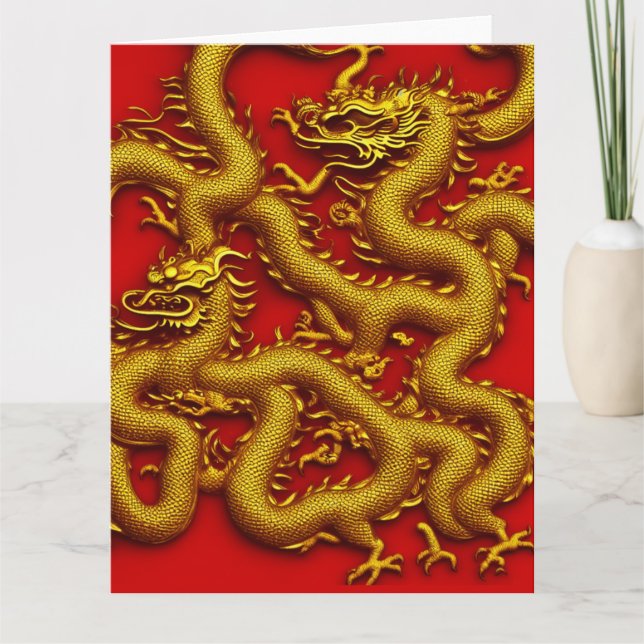 Year Of The Dragon - Big Chinese New Year Card (Front)