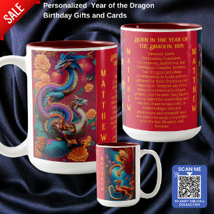 Year of The Dragon Birth Year Chinese Meaning  Two-Tone Coffee Mug
