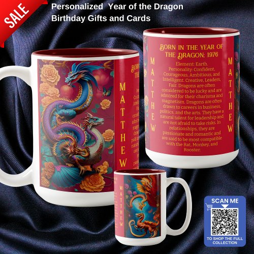 Year of The Dragon Birth Year Chinese Meaning  Two_Tone Coffee Mug