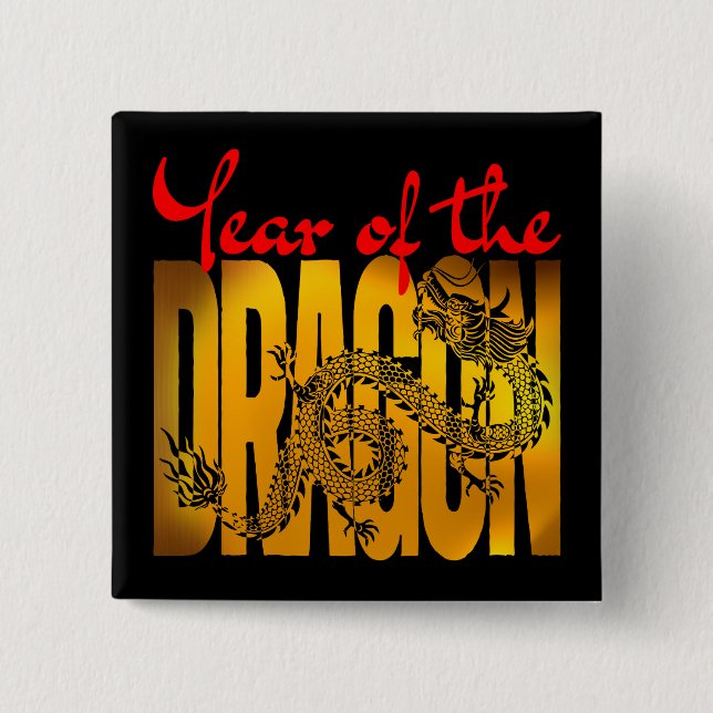 Year of the Dragon Button (Front)