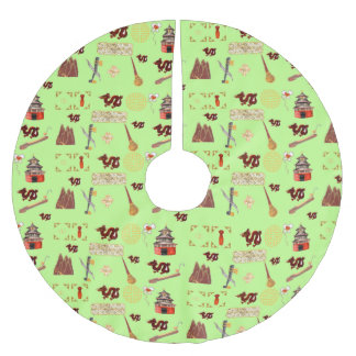 Year of The Dragon Chinese Favorites Music Luck Brushed Polyester Tree Skirt