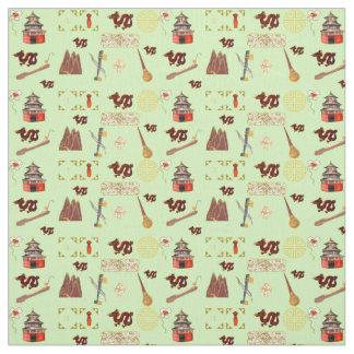Year of The Dragon Chinese Favorites Music Luck Fabric