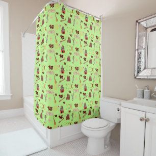 Year of The Dragon Chinese Favorites Music Luck Shower Curtain