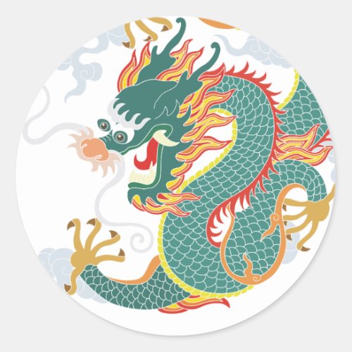 Year of the Dragon Chinese New Year 2024 Classic Round Sticker