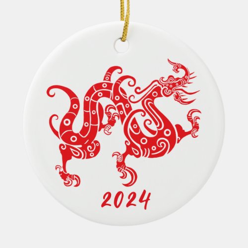 Year of the Dragon Chinese New Year Ceramic Ornament