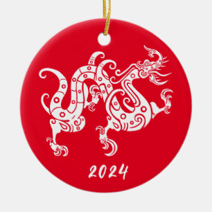 Year of the Dragon Chinese New Year Ceramic Ornament