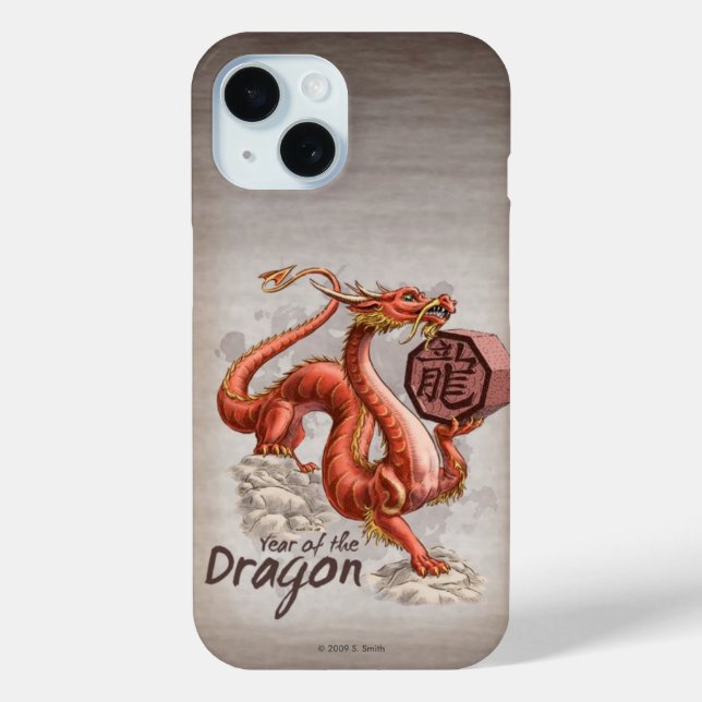 Year of the Dragon Chinese Zodiac Art iPhone Case (Back)