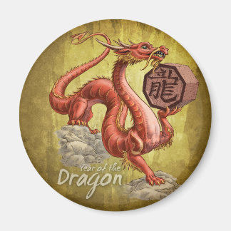 Year of the Dragon Chinese Zodiac Art Magnet