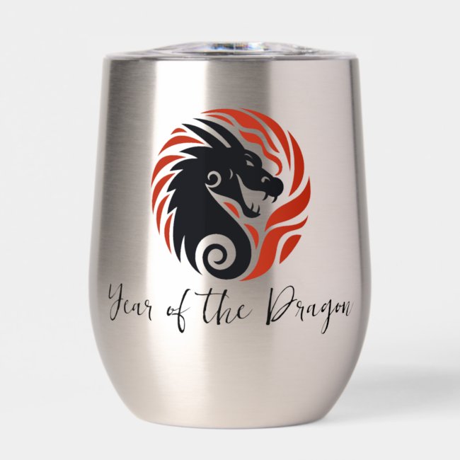 Year of the Dragon Design Thermal Wine Tumbler