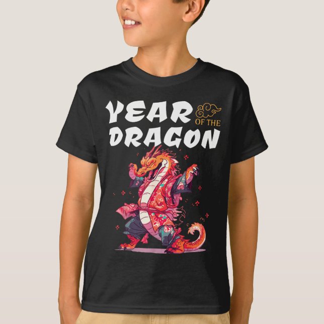 Year Of The Dragon Funny Dragons Chinese Zodiac Si T-Shirt (Front)