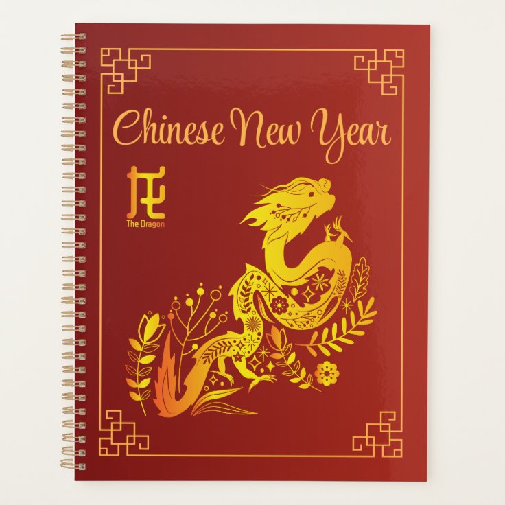Year Of The Dragon Happy Chinese New Year Planner | Zazzle