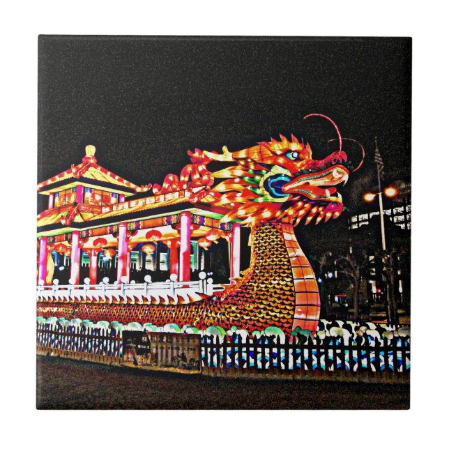Year of the Dragon in San Francisco Ceramic Tile (Front)