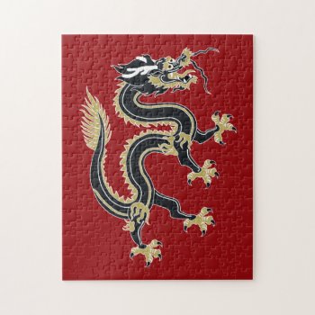 Year Of The Dragon Jigsaw Puzzle by Ladiebug at Zazzle