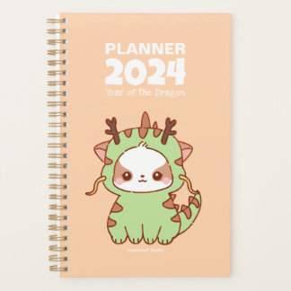 Year of the Dragon Mochi 2024 Cute Kawaii Puppy Planner