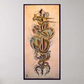 "year Of The Dragon" Poster by TattooBrad at Zazzle