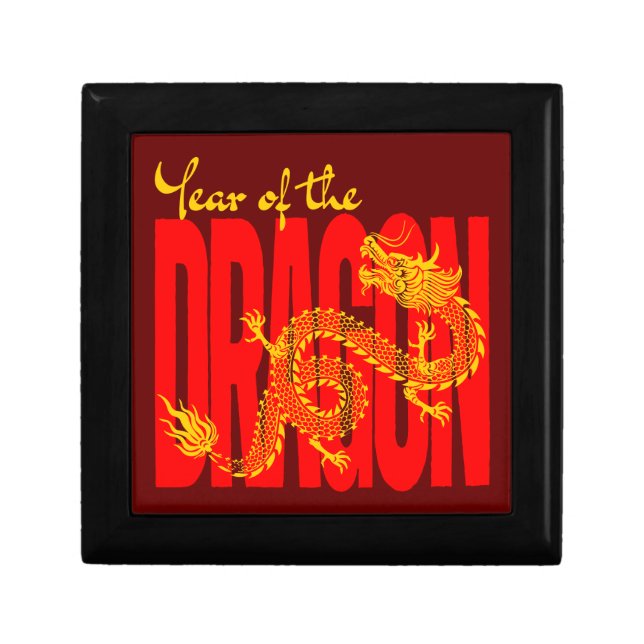 Year of the Dragon Red Gold Gift Box (Front)