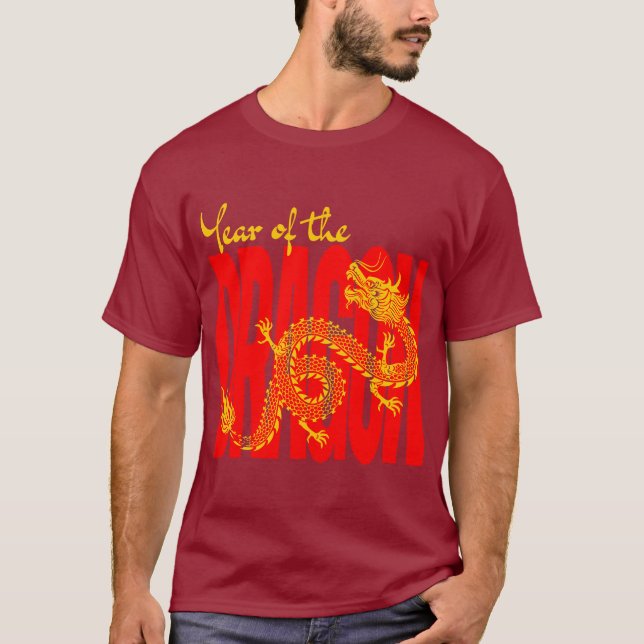 Year of the Dragon Red Gold T-Shirt (Front)