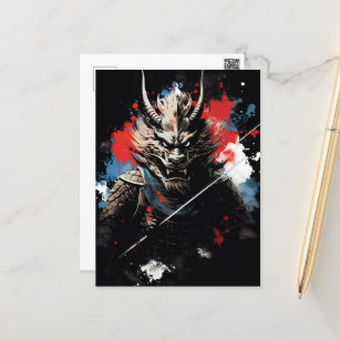 Year of the Dragon Samurai Postcard