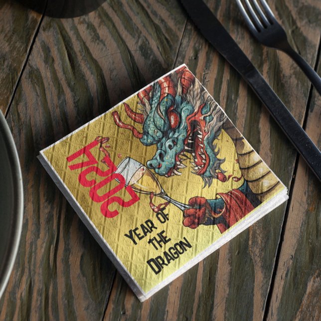 Year of the Dragon serviette Chinese New Year Napkins (Creator Uploaded)