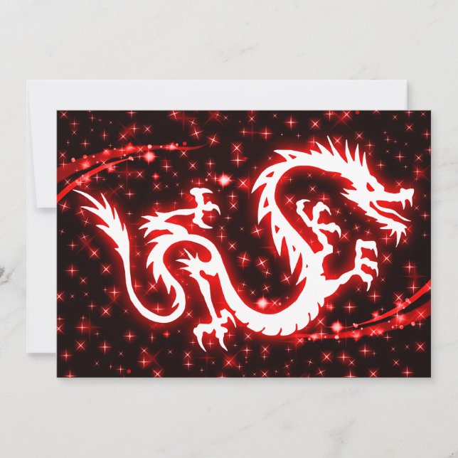 year of the dragon starshine invitation (Front)