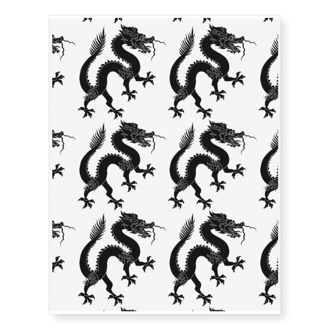 "Year Of The Dragon Tattoo" Temporary Tattoos (Front)