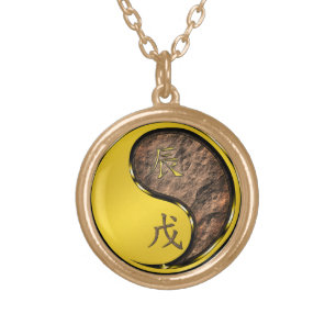 Year of the Earth Dragon Gold Plated Necklace