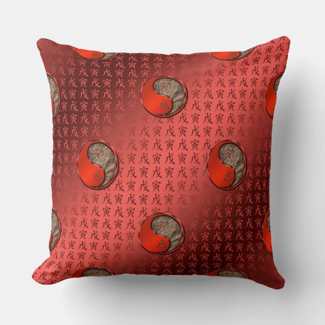 Year of the Earth Tiger Throw Pillow (Front)