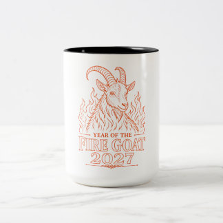 Year of the Fire Goat 2027 Two-Tone Coffee Mug